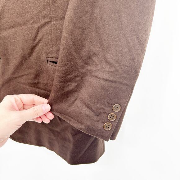 Giorgio Armani Mens Office Academia 100% Cashmere Blazer‎ Coat Size 50R Brown - Picture 3 of 7